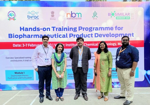 Hands-on Training on Biopharmaceutical Product Development at ICT, Mumbai, 3rd-7th Feb, 2020