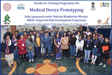 Hands on Training Programme on Medical Device Prototyping at IIT Kanpur, 13th-17th Jan 2020 