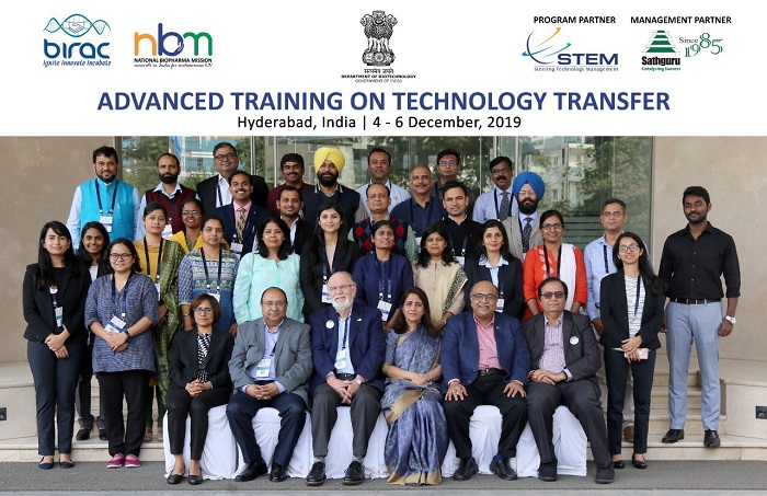 Advanced training on Technology Transfer at Hyderabad, 4th-6th Dec 2019