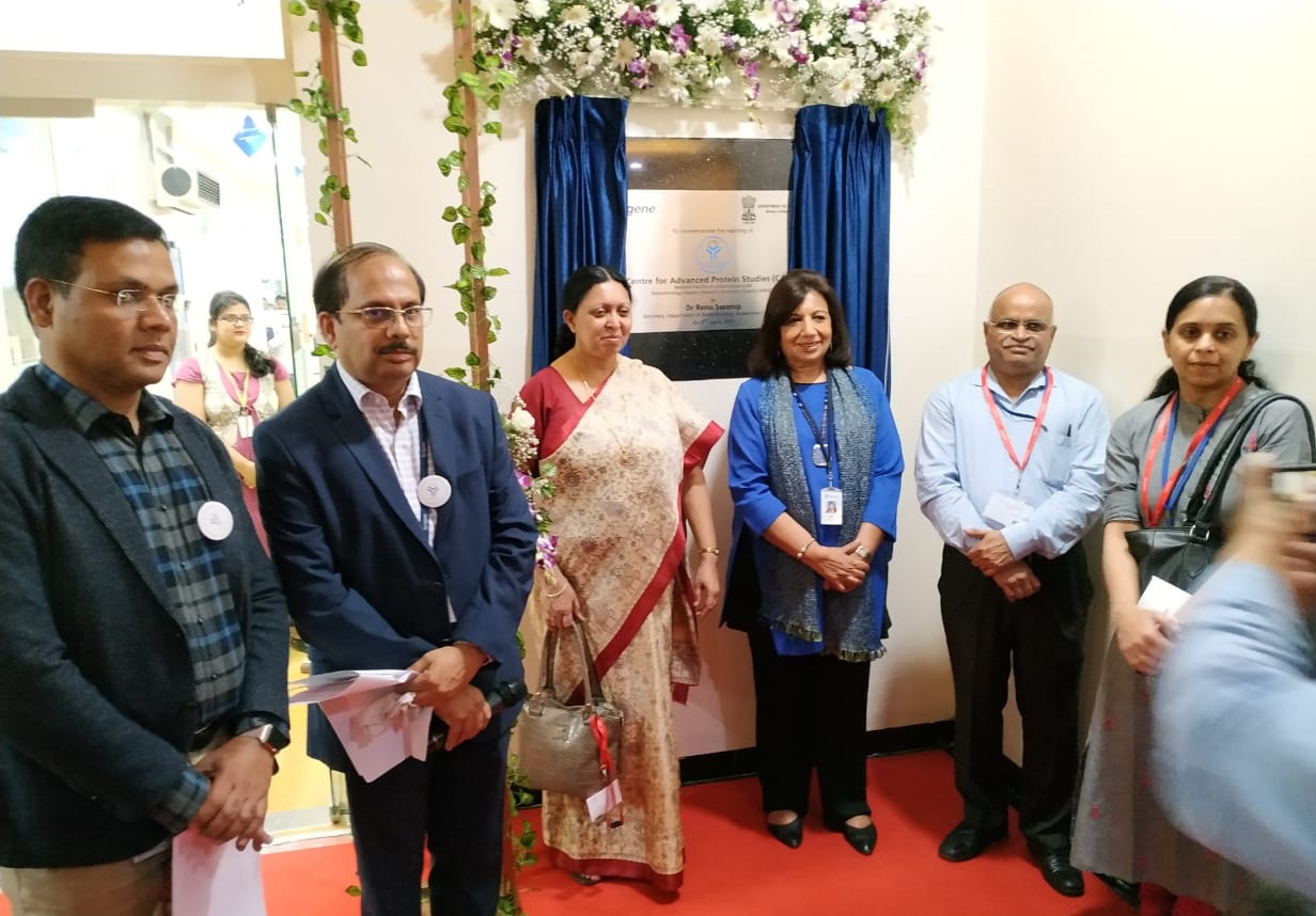 Opening of BIRAC's National Biopharma Mission supported Centre for Advanced Protein Studies (CAPS) at Syngene International at Bengaluru by Dr. Renu Swarup, Secretary DBT